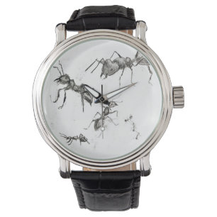 De mieren gaan Marcheren in Mannen Bekijk de leder Horloge