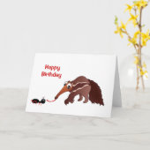 De miereneter ontmoet Zijn Verjaardag van de Lunch Kaart (Gele Bloem)