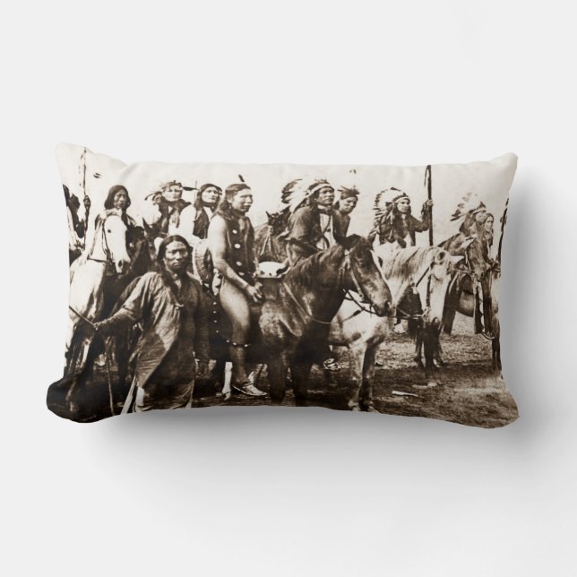 De Mighty Sioux  Indische strijders Kussen (Voorkant)