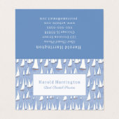 De mignons Cartes de visite de voiliers à Customis (Extérieur déplié)