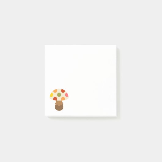 De mignons champignons colorés post-it notes (Devant)