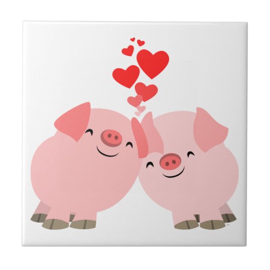 De mignons cochons en carreaux d'amour (Devant)