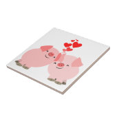 De mignons cochons en carreaux d'amour (Côté)