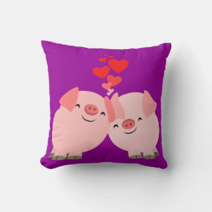 De mignons cochons en Coussin d'amour