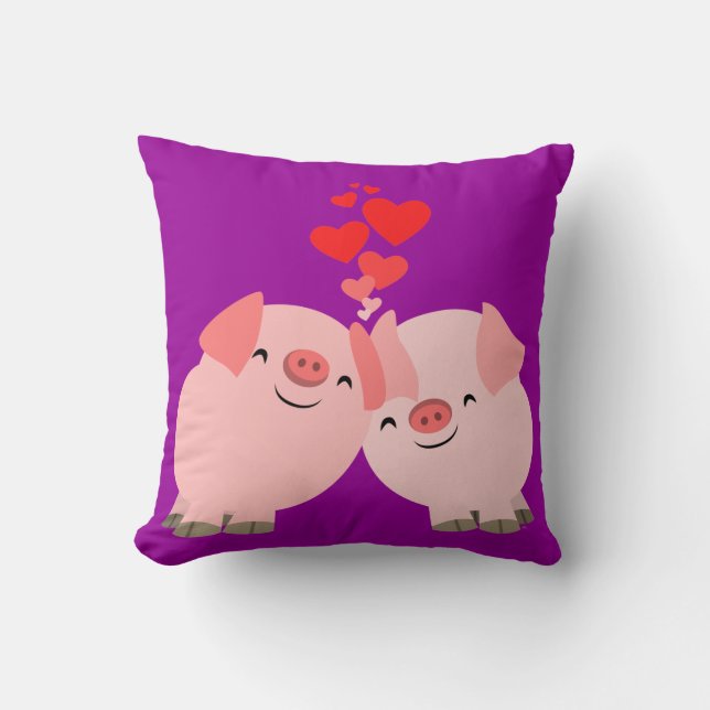 De mignons cochons en Coussin d'amour (Recto)