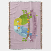 De mignons Inséparables jettent une couverture (devant Vertical)