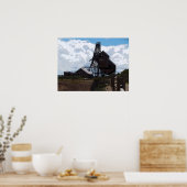 De mijnbouw - gekleurde potloodtekening poster (Keuken)