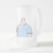 de mijne is een pint matglas bierpul (Voorkant rechts)