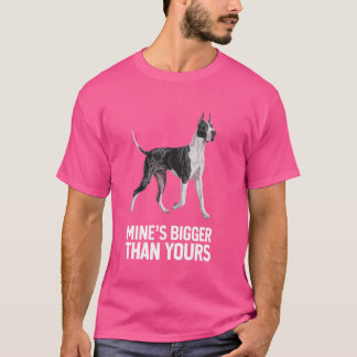 De mijne is groter dan het jouwe grote zachte Hond T-shirt