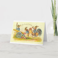 De militaire Groet van Pasen! De vintage Kaart