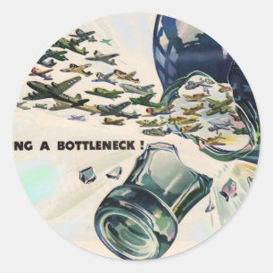 De militaire luchtvaart van de Tweede Wereldoorlog Ronde Sticker