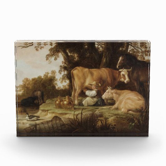De Milkmaid Aelbert Cuyp Fotoblokken (Voorkant)