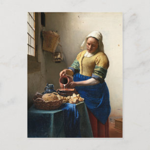 De Milkmaid, Jan Vermeer Briefkaart