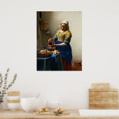 De Milkmaid, populair schilderij, Poster (Keuken)