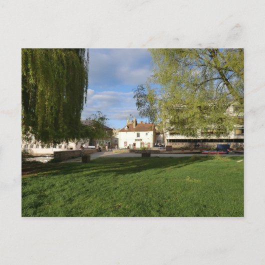 De Mill Pub en Mill Pond in Cambridge Briefkaart (Voorkant)