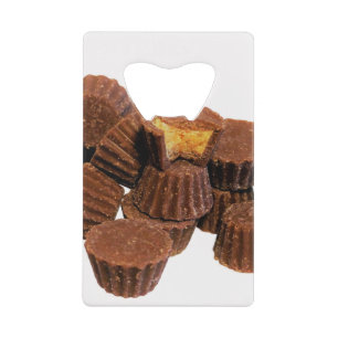 De mini Chocolade en de Pinda behandelen Kredietkaart Flessenopener