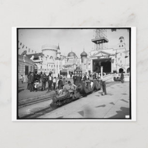 De miniatuurspoorweg, Coney Island, N.Y. c1905 Briefkaart