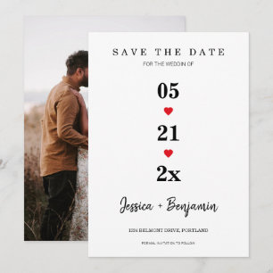 De minimale Foto slaat de datum op Save The Date