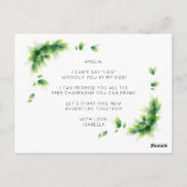 De minimale Kaart van het Bridesmaid van het Manus (Achterkant)