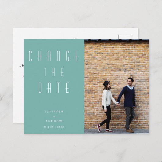 De minimalistische Moderne Foto van het Manuscript Briefkaart (Voorkant / Achterkant)