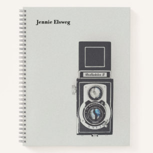 De minimalistische Vintage Gepersonaliseerde Foto Notitieboek