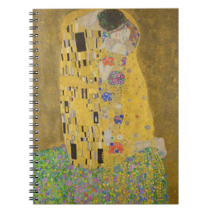 De minnenden omhelzen elkaar door Gustav Klimt Notitieboek
