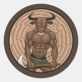 De Minotaur Ronde Sticker