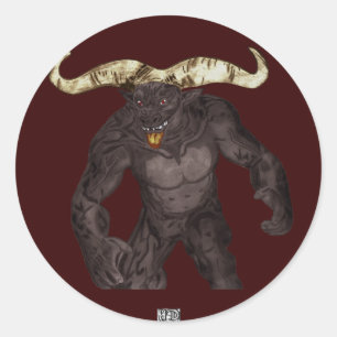 De Minotaur-Stickers Ronde Sticker