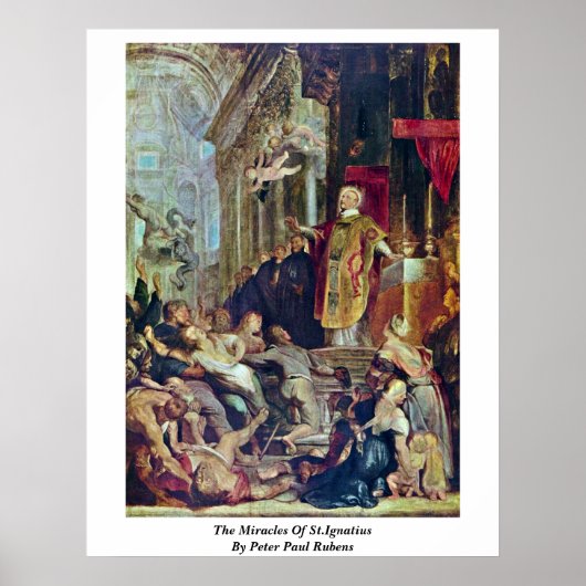 de mirakels van sint-Ignatius door paus Paul Ruben Poster (Voorkant)