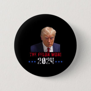 De misdadiger won Trump won verkiezingen President Ronde Button 5,7 Cm