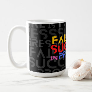 De mislukking is het Motivatie Citaat van het Succ Koffiemok