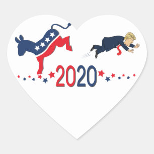 De mislukking van Love Donald Trump in 2020 Hart Sticker