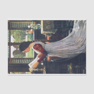De Missal, door John William Waterhouse Decoupage Tissuepapier