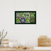 De misschien groene Hibiscus Poster (Keuken)