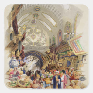 De Missr Tcharsky, of de Egyptische markt, in Cons Vierkante Sticker