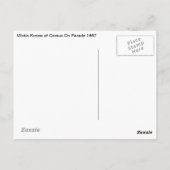 De mistische konijn Comus op parade, post Briefkaart (Achterkant)