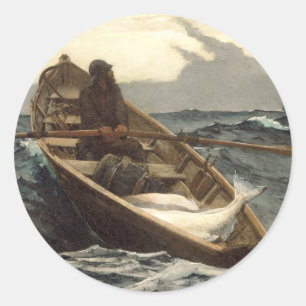 De mistwaarschuwing door Winslow Homer Ronde Sticker