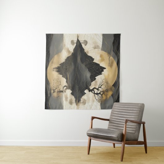 De Misty Mountain Black & Gold Wandkleed (In Situ (horizontaal))