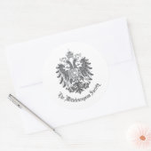 De Mitteleuropean Society heeft een dubbele adelaa Ronde Sticker (Envelop)
