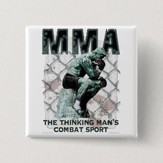 De MMA Thinker Vierkante Button 5,1 Cm