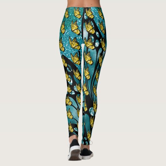 De Mode van de Pop Sociale Botervlieg Leggings (Achterkant)
