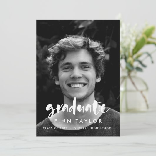 De moderne aankondiging van het afstuderen van de  (Staand voorkant)