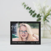 De moderne aankondiging van het afstuderen van het briefkaart (Staand voorkant)