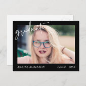 De moderne aankondiging van het afstuderen van het briefkaart (Voorkant / Achterkant)