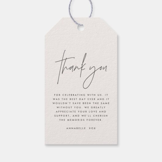 De moderne bladbladerige achtertuin van het blad i cadeaulabel (Achterkant)