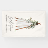 De moderne bladbladerige achtertuin van het blad i spandoek (Horizontaal)