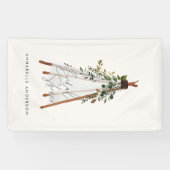 De moderne bladbladerige achtertuin van het blad i spandoek (Horizontaal)