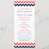 De moderne Chevron Wedding Collectie marine en kor Programma (Voorkant)