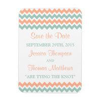 De moderne Chevron Wedding Collectie Peach & Mint