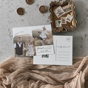 De moderne Code QR van de Bang 2 Foto sparen de Da Uitnodiging Briefkaart